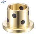 Customized Precision Parts Steel Bearing Flanged Oilless Self Lubricating Graphite Bearing Bronze Bushing